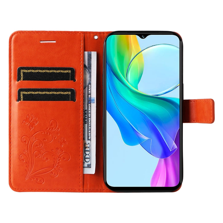 For vivo Y03 3D Butterfly Embossed Pattern Flip Leather Phone Case