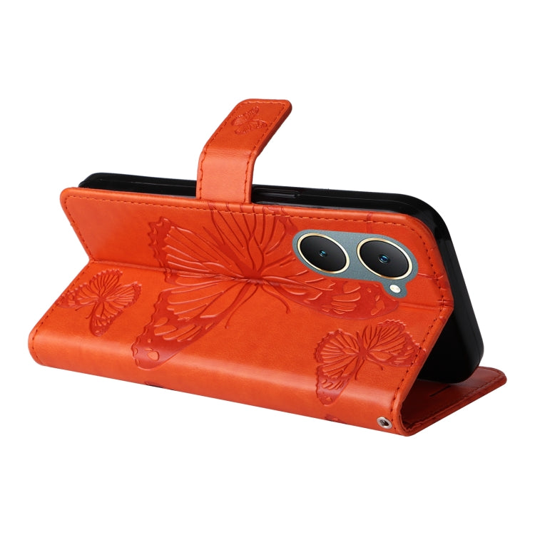 For vivo Y03 3D Butterfly Embossed Pattern Flip Leather Phone Case