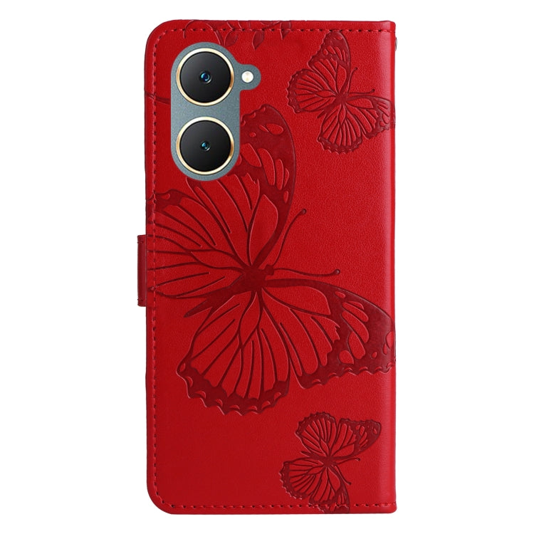 For vivo Y03 3D Butterfly Embossed Pattern Flip Leather Phone Case