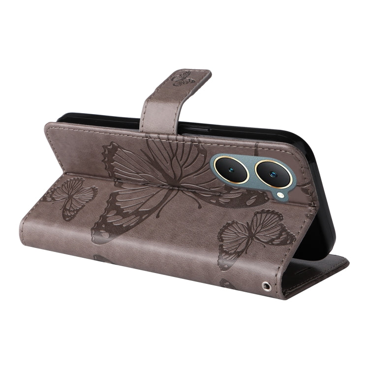 For vivo Y03 3D Butterfly Embossed Pattern Flip Leather Phone Case