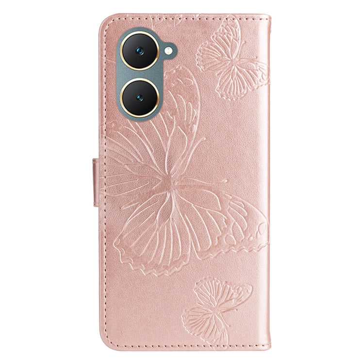 For vivo Y03 3D Butterfly Embossed Pattern Flip Leather Phone Case