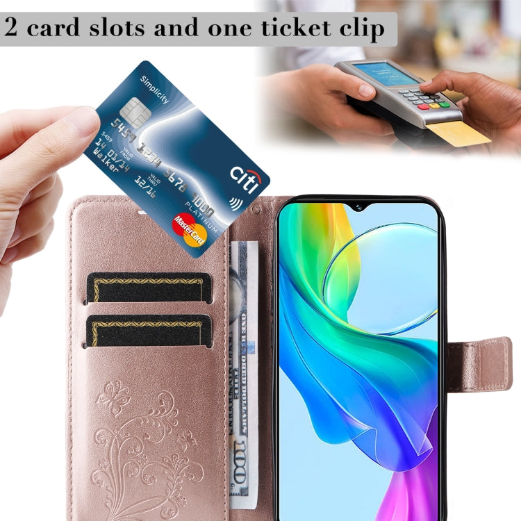 For vivo Y03 3D Butterfly Embossed Pattern Flip Leather Phone Case