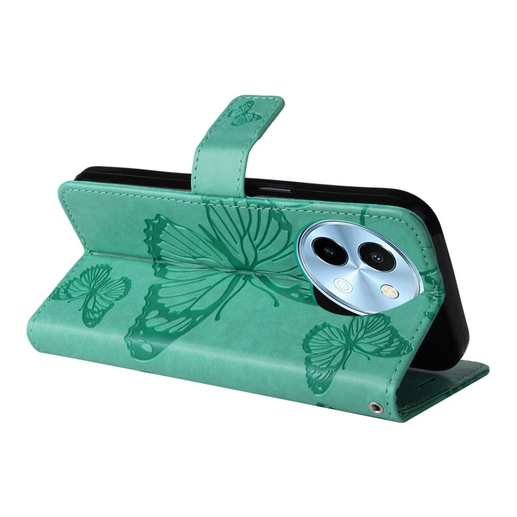 For vivo Y38 / Y200i / T3x Global 3D Butterfly Embossed Pattern Flip Leather Phone Case