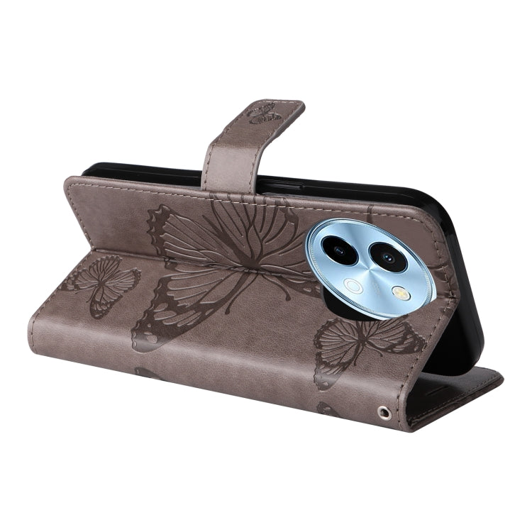 For vivo Y38 / Y200i / T3x Global 3D Butterfly Embossed Pattern Flip Leather Phone Case