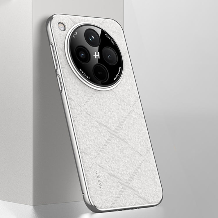 For OPPO Find X8 Plain Leather PC Phone Case