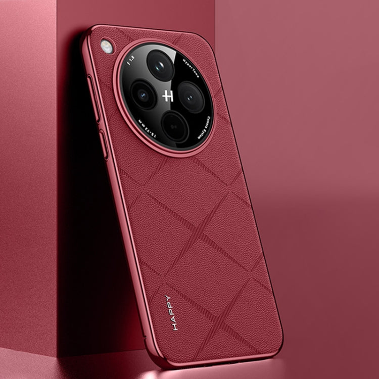 For OPPO Find X8 Plain Leather PC Phone Case