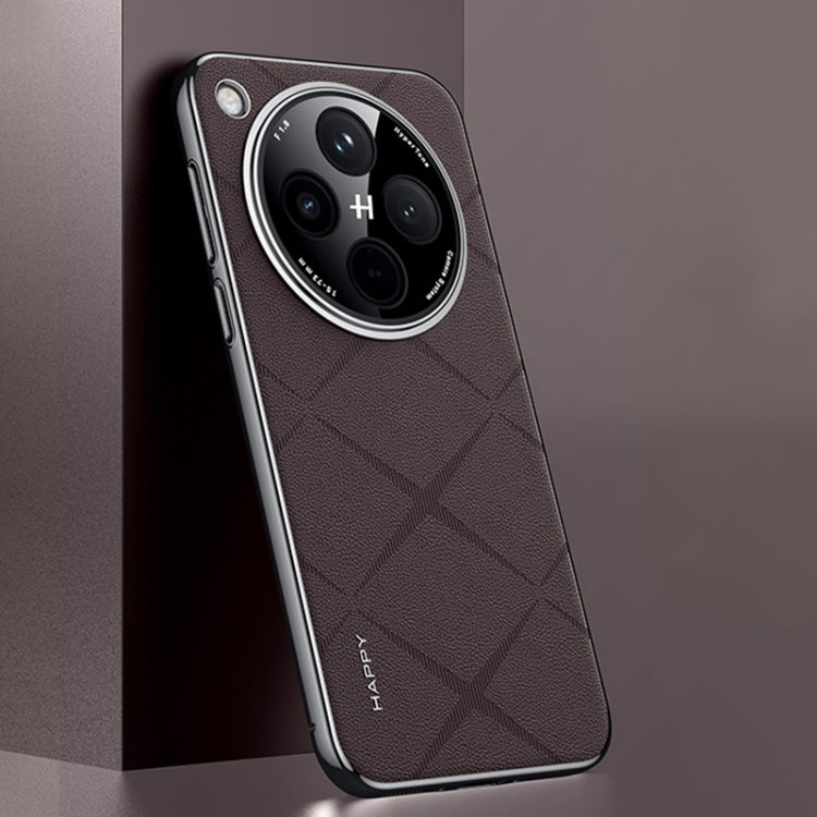 For OPPO Find X8 Plain Leather PC Phone Case
