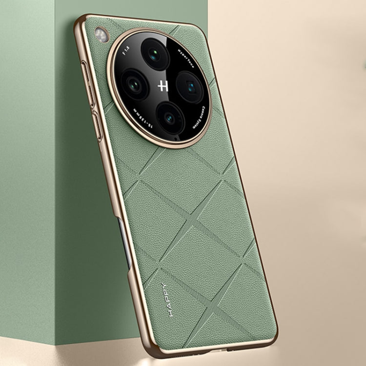 For OPPO Find X8 Pro Plain Leather PC Phone Case