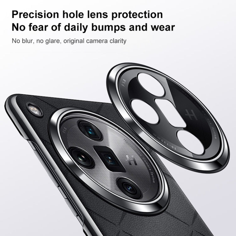 For OPPO Find X7 Plain Leather PC Phone Case