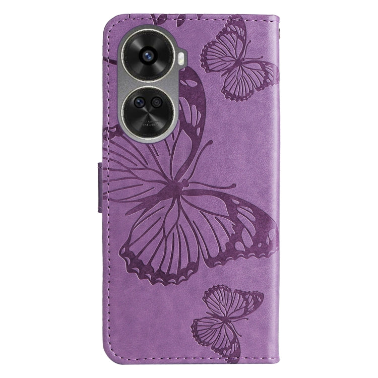 For Huawei nova 12 SE / nova 11 SE 3D Butterfly Embossed Pattern Flip Leather Phone Case