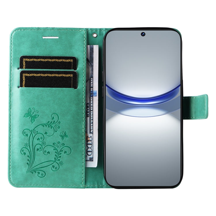 For Huawei nova 12s 3D Butterfly Embossed Pattern Flip Leather Phone Case