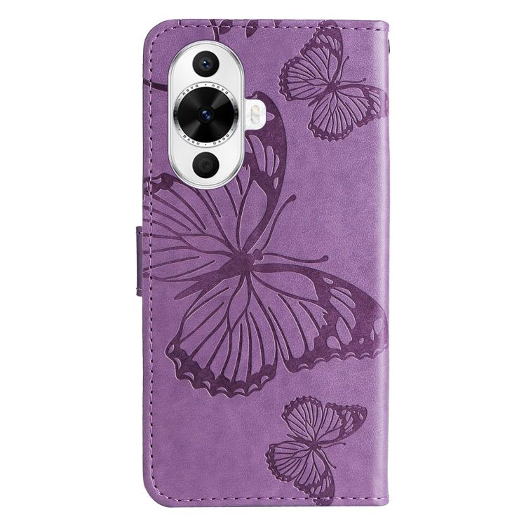 For Huawei nova 12s 3D Butterfly Embossed Pattern Flip Leather Phone Case