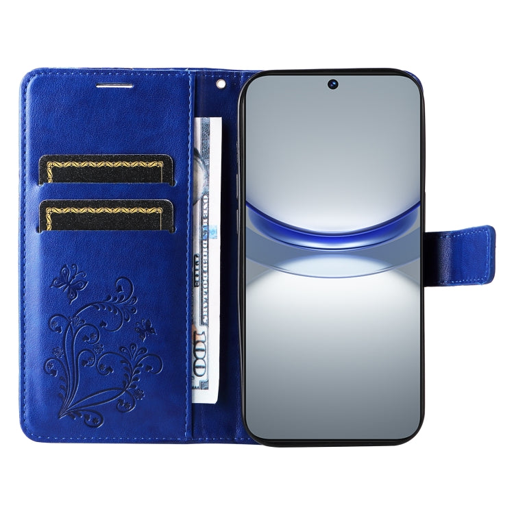For Huawei nova 12s 3D Butterfly Embossed Pattern Flip Leather Phone Case