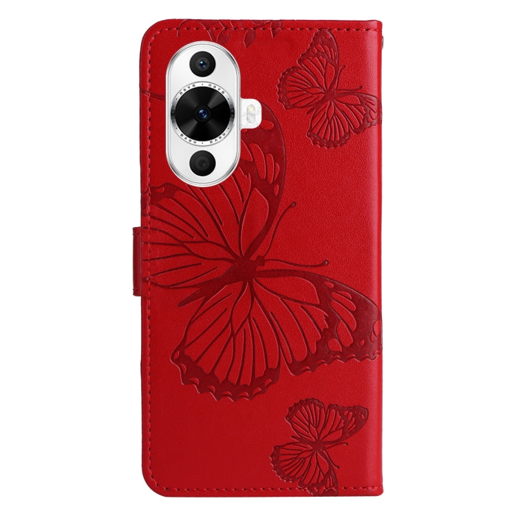 For Huawei nova 12s 3D Butterfly Embossed Pattern Flip Leather Phone Case