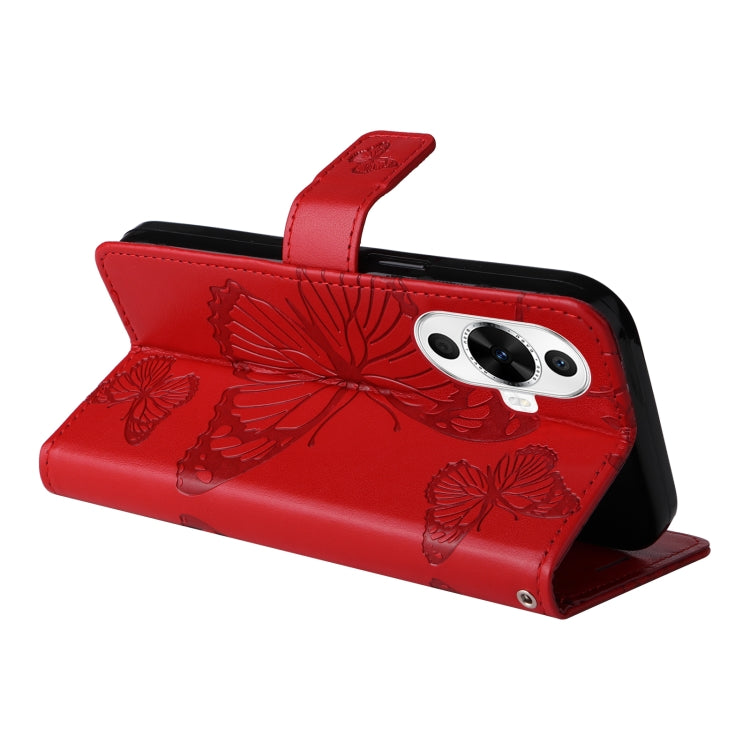 For Huawei nova 12s 3D Butterfly Embossed Pattern Flip Leather Phone Case