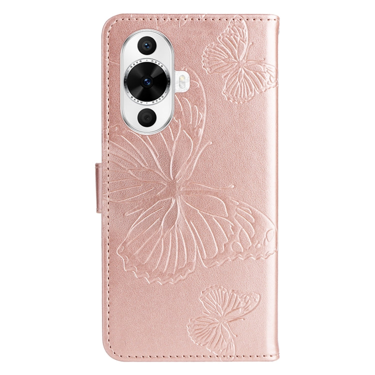 For Huawei nova 12s 3D Butterfly Embossed Pattern Flip Leather Phone Case