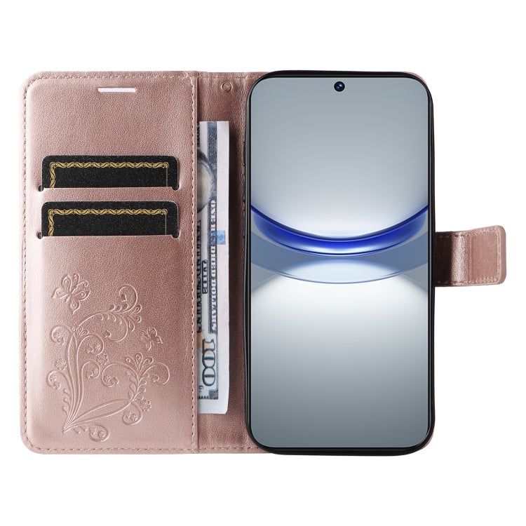 For Huawei nova 12s 3D Butterfly Embossed Pattern Flip Leather Phone Case