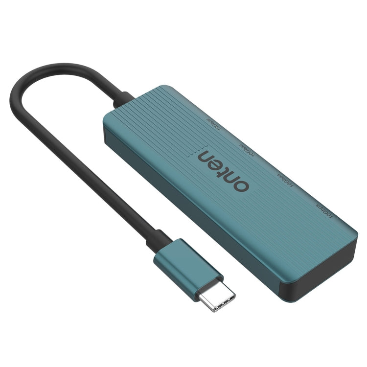 Onten UC620 10Gbps USB-C / Type-C to USB 3.2 Gen2 4 in 1 Multi-function HUB Docking Station, Length:13cm - Green