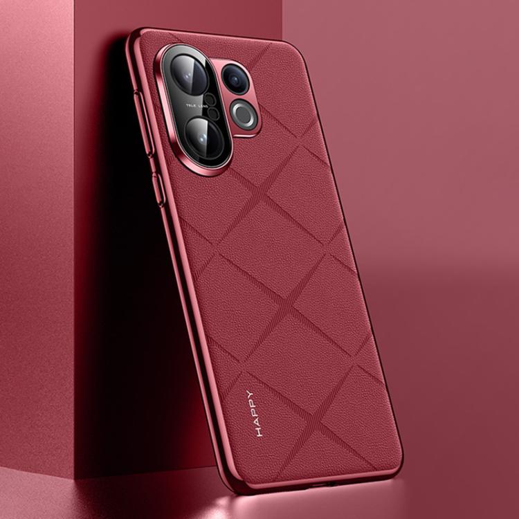 For vivo S30 Pro mini Plain Leather PC Phone Case