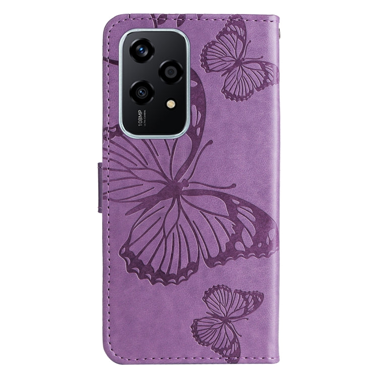 For Honor 200 Lite Global 3D Butterfly Embossed Pattern Flip Leather Phone Case