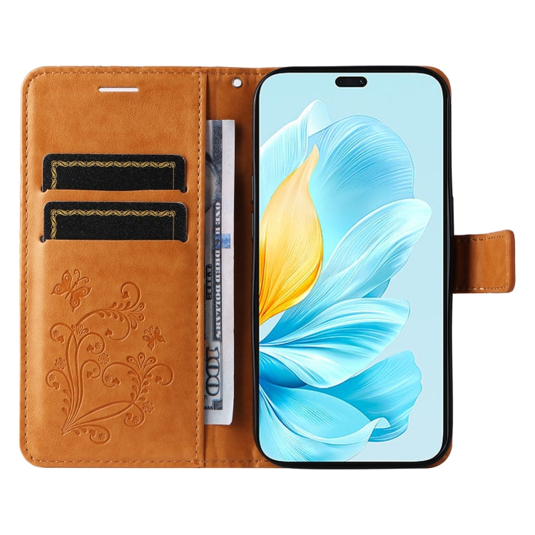 For Honor 200 Lite Global 3D Butterfly Embossed Pattern Flip Leather Phone Case