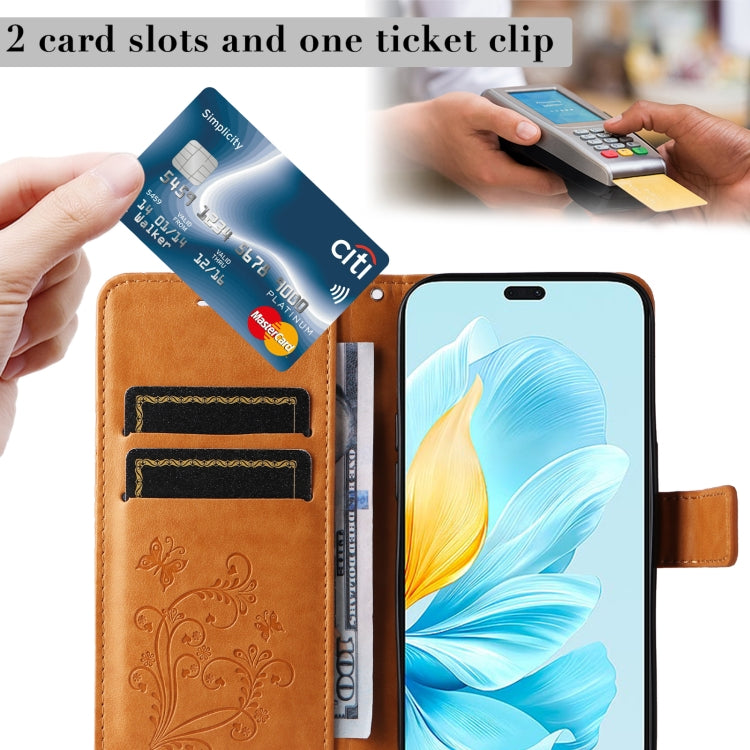 For Honor 200 Lite Global 3D Butterfly Embossed Pattern Flip Leather Phone Case