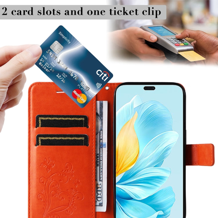 For Honor 200 Lite Global 3D Butterfly Embossed Pattern Flip Leather Phone Case