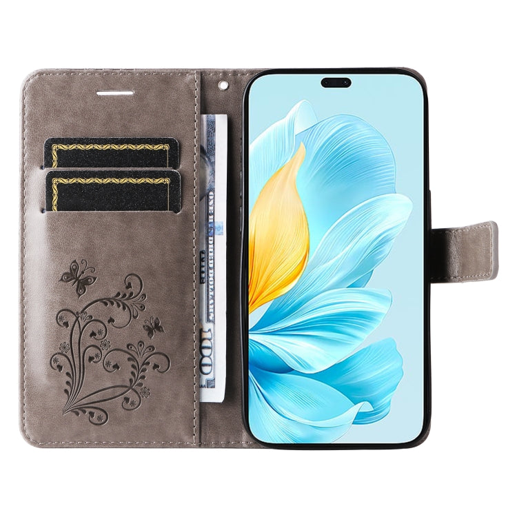 For Honor 200 Lite Global 3D Butterfly Embossed Pattern Flip Leather Phone Case