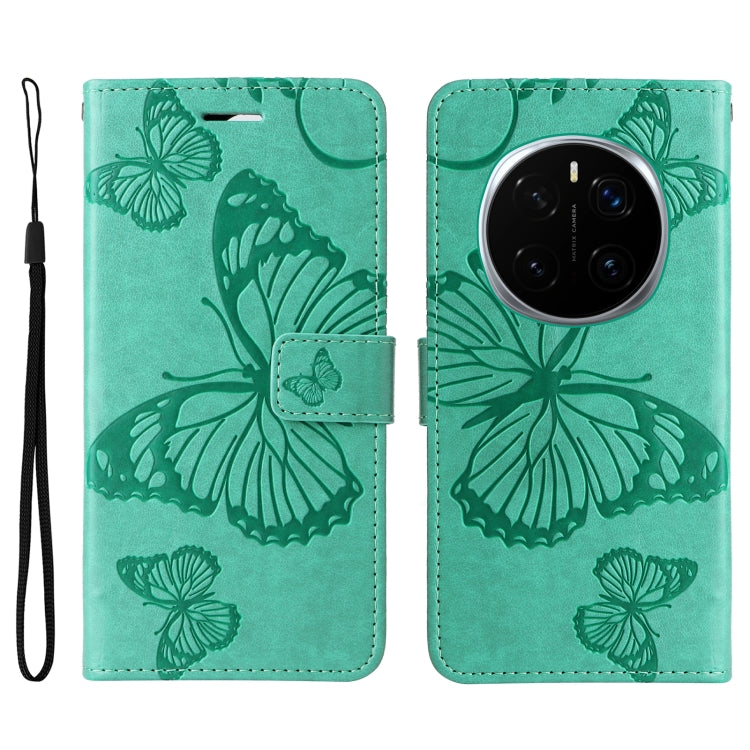 For Honor Magic7 Pro 3D Butterfly Embossed Pattern Flip Leather Phone Case