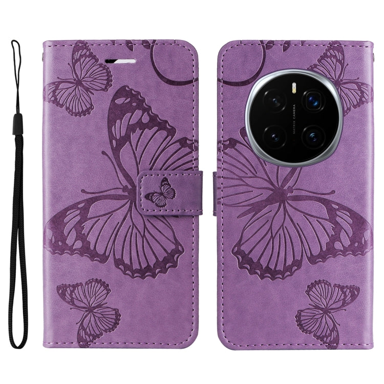 For Honor Magic7 Pro 3D Butterfly Embossed Pattern Flip Leather Phone Case