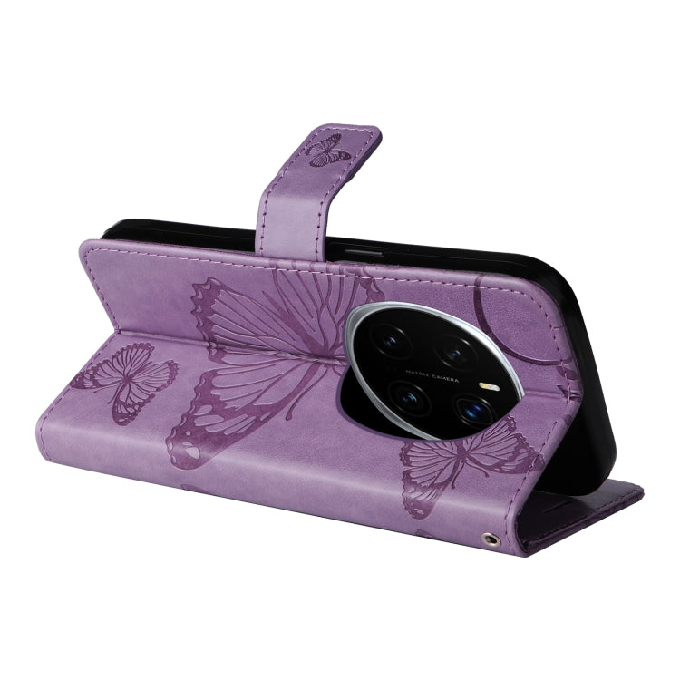 For Honor Magic7 Pro 3D Butterfly Embossed Pattern Flip Leather Phone Case