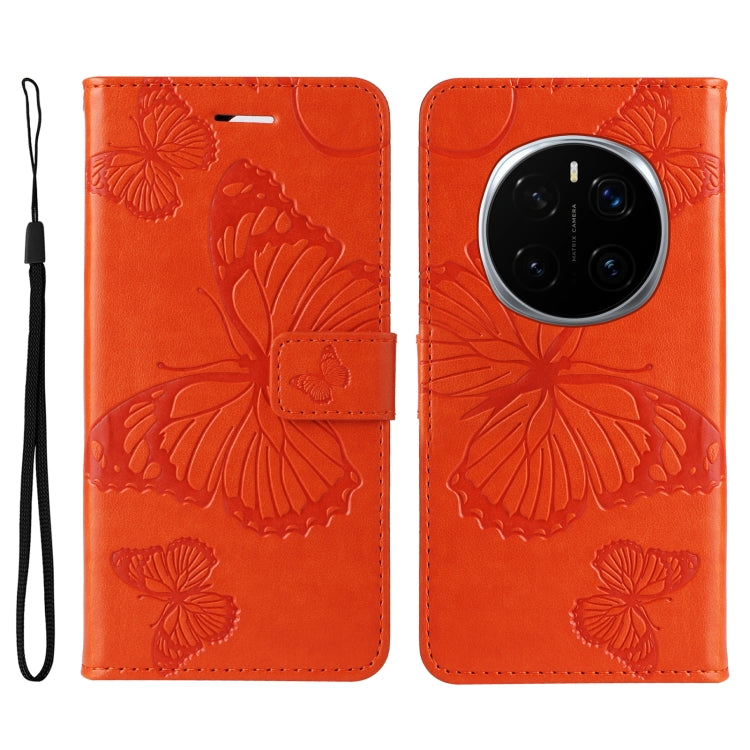 For Honor Magic7 Pro 3D Butterfly Embossed Pattern Flip Leather Phone Case