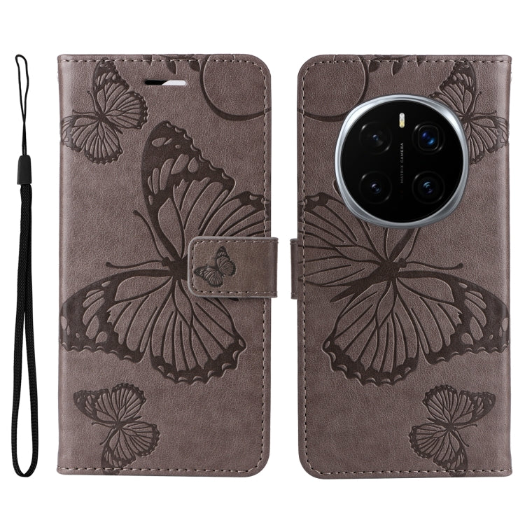 For Honor Magic7 Pro 3D Butterfly Embossed Pattern Flip Leather Phone Case