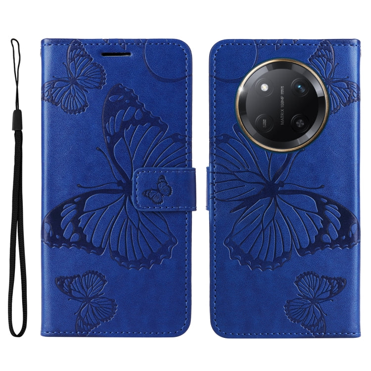 For Honor X9C 5G Global 3D Butterfly Embossed Pattern Flip Leather Phone Case