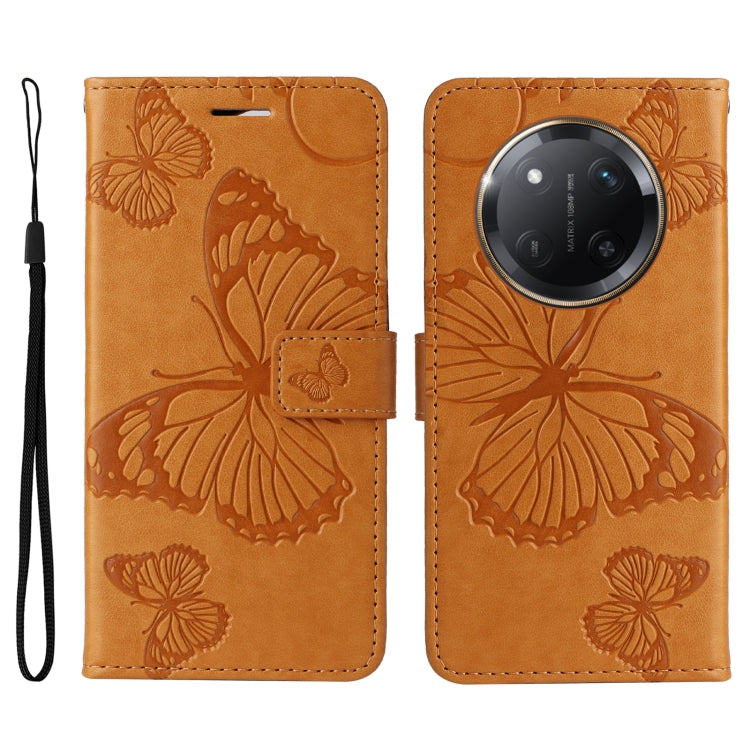 For Honor X9C 5G Global 3D Butterfly Embossed Pattern Flip Leather Phone Case