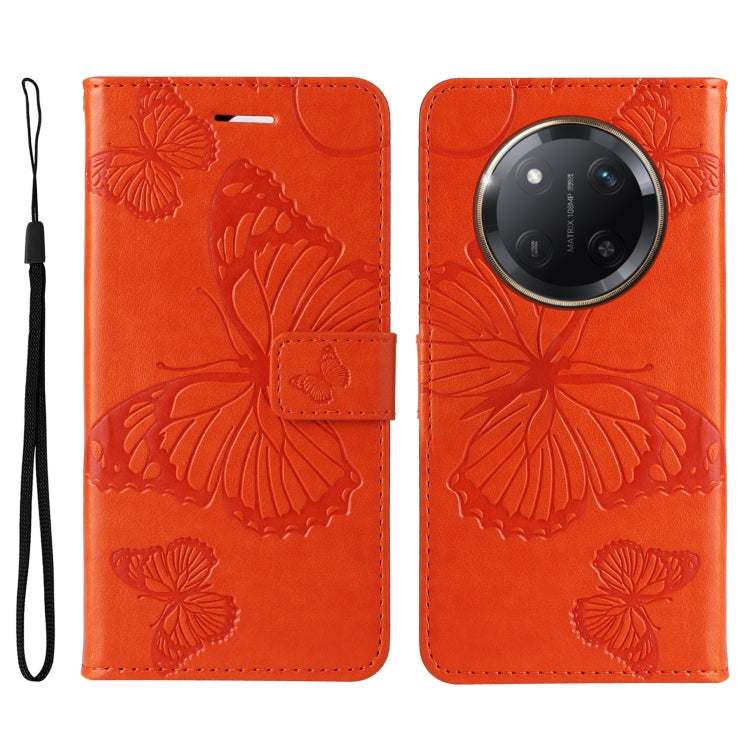 For Honor X9C 5G Global 3D Butterfly Embossed Pattern Flip Leather Phone Case