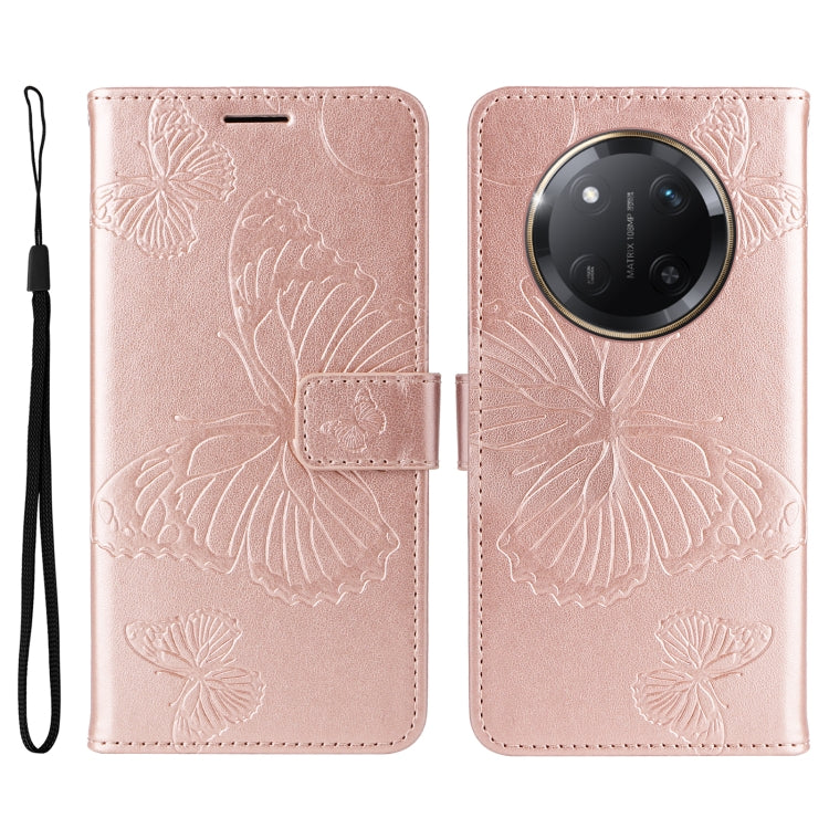 For Honor X9C 5G Global 3D Butterfly Embossed Pattern Flip Leather Phone Case