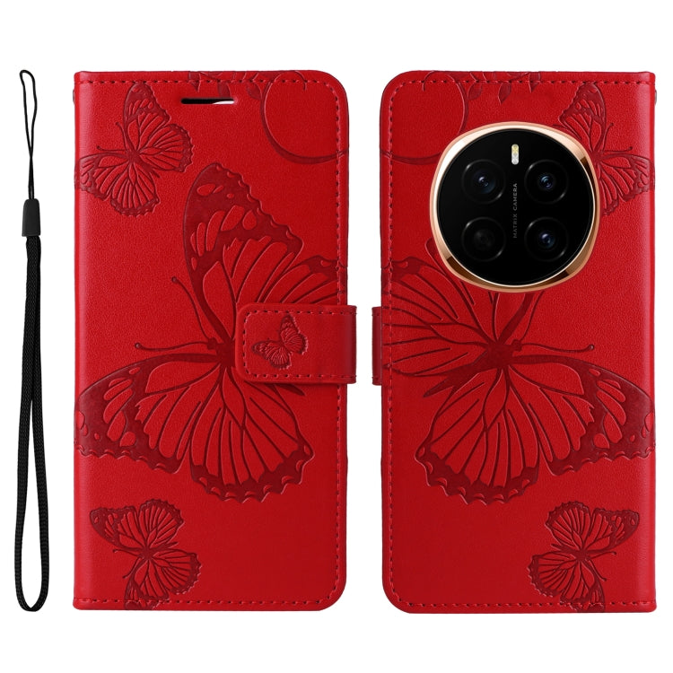 For Honor Magic7 5G 3D Butterfly Embossed Pattern Flip Leather Phone Case