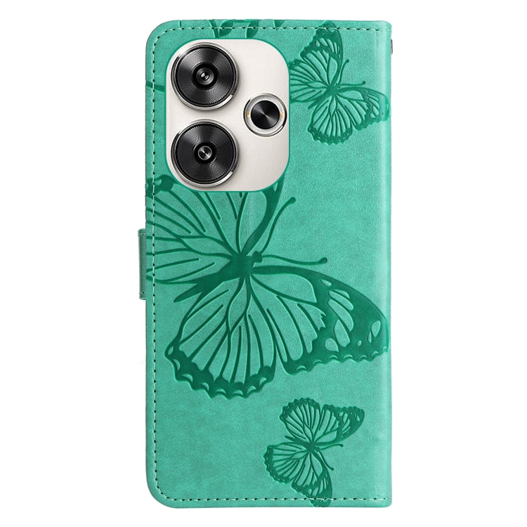 For Xiaomi Poco F6 3D Butterfly Embossed Pattern Flip Leather Phone Case