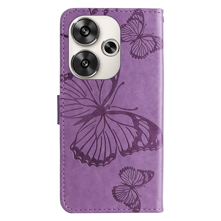 For Xiaomi Poco F6 3D Butterfly Embossed Pattern Flip Leather Phone Case