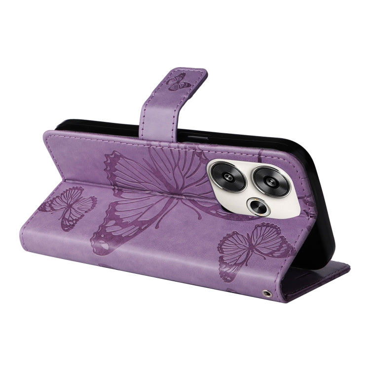 For Xiaomi Poco F6 3D Butterfly Embossed Pattern Flip Leather Phone Case