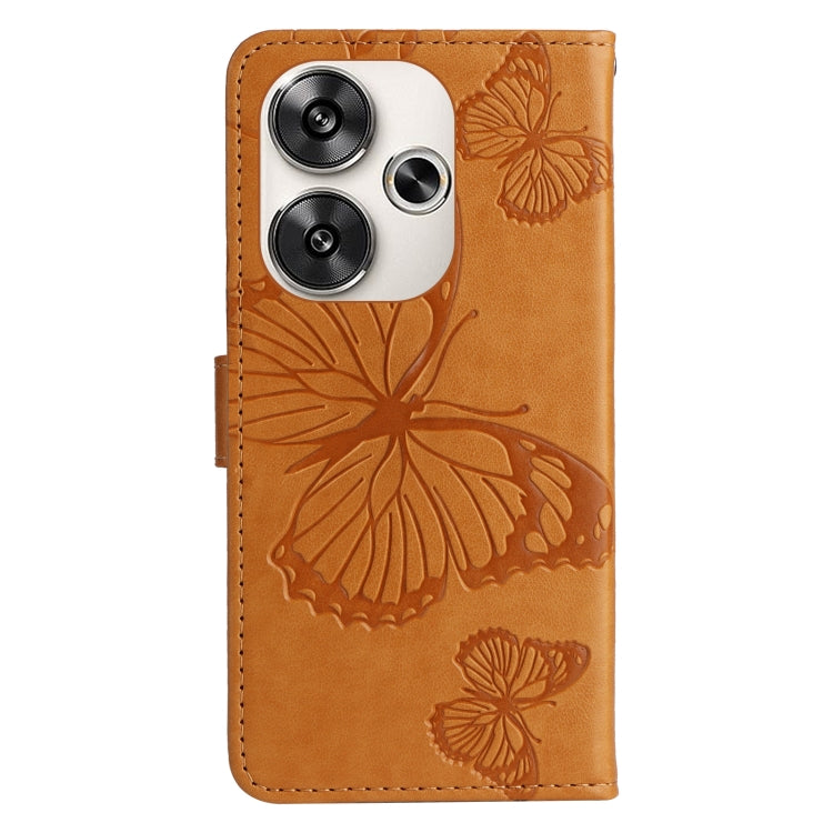 For Xiaomi Poco F6 3D Butterfly Embossed Pattern Flip Leather Phone Case