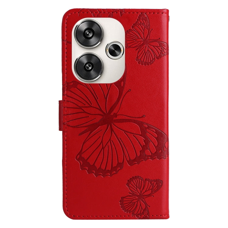 For Xiaomi Poco F6 3D Butterfly Embossed Pattern Flip Leather Phone Case