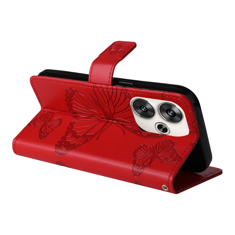 For Xiaomi Poco F6 3D Butterfly Embossed Pattern Flip Leather Phone Case