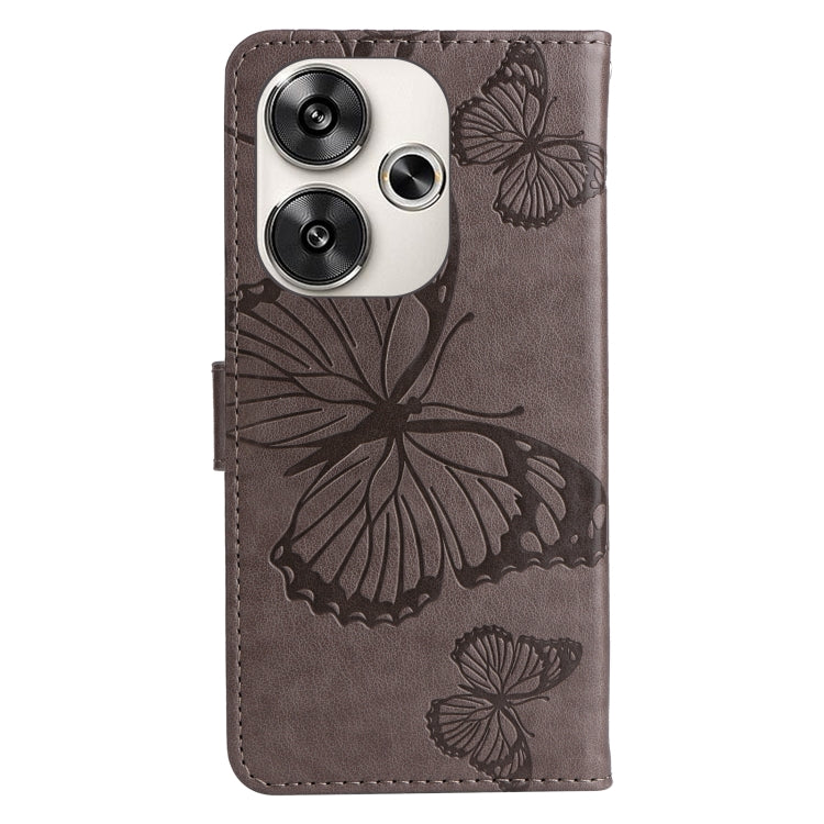 For Xiaomi Poco F6 3D Butterfly Embossed Pattern Flip Leather Phone Case