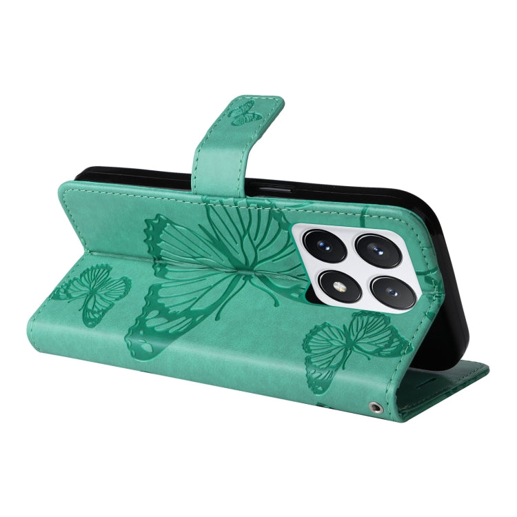For Xiaomi 14T Pro 3D Butterfly Embossed Pattern Flip Leather Phone Case
