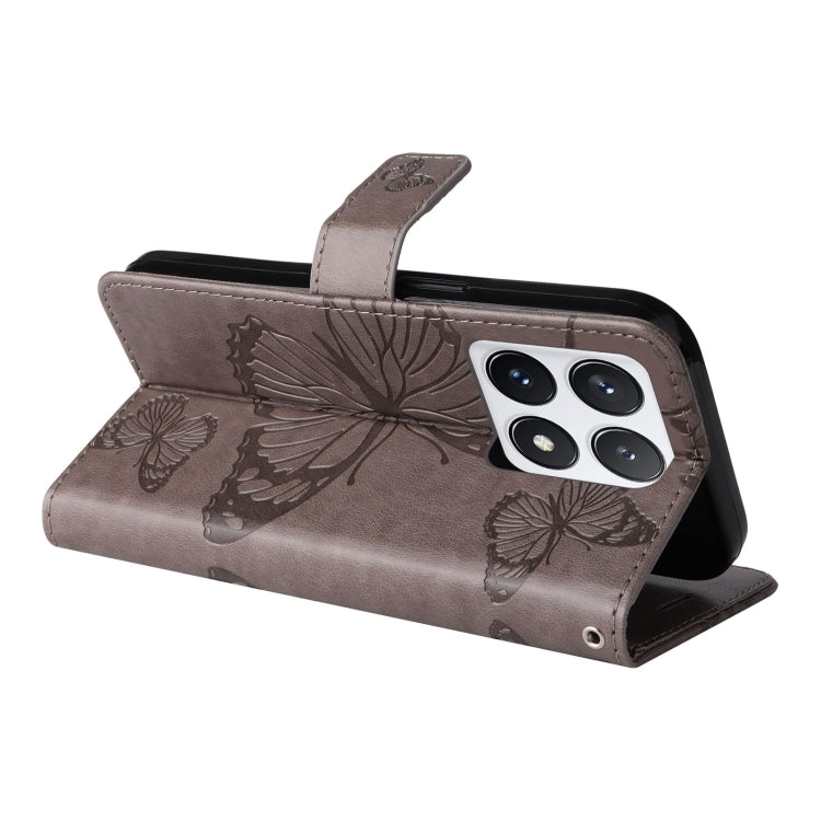 For Xiaomi 14T Pro 3D Butterfly Embossed Pattern Flip Leather Phone Case