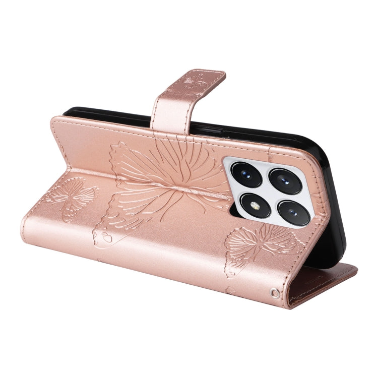 For Xiaomi 14T Pro 3D Butterfly Embossed Pattern Flip Leather Phone Case