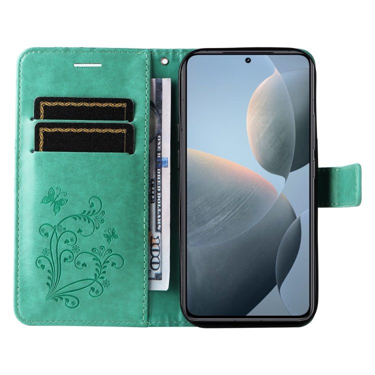 For Xiaomi 14T 3D Butterfly Embossed Pattern Flip Leather Phone Case