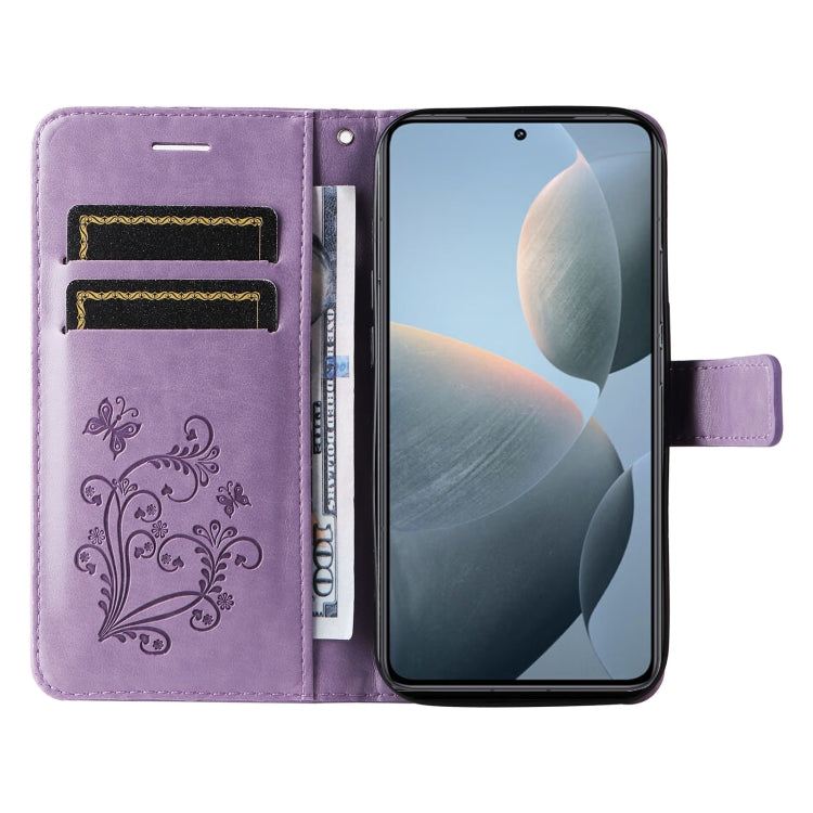 For Xiaomi 14T 3D Butterfly Embossed Pattern Flip Leather Phone Case